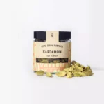 Ganzer Bio Kardamom aus Guatemala im Almgold-Aromaglas – grüne Fruchtkapseln mit intensivem Aroma