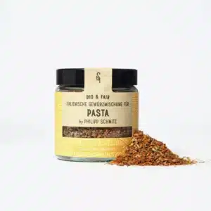 Bio Pastagewürz im Almgold-Aromaglas – mediterrane Gewürzmischung mit Tomate, Knoblauch, Basilikum & Rosmarin von Philipp Schmitz kreiert