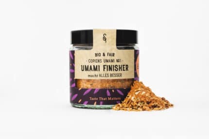 Bio Umami Finisher Gewürz im Almgold-Aromaglas – kräftige Gewürzmischung mit Shiitake, Tomate & Rauchsalz