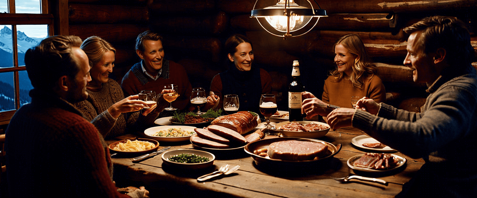 Freunde bei der Brotzeit auf der Alm in den Bergen