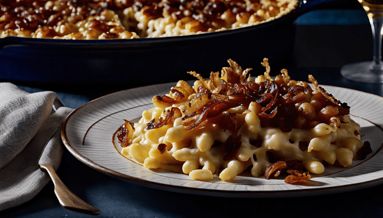 Feine Käsespätzle mit gerösteten Zwiebeln