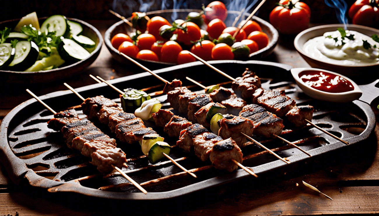 Kebab Rezept, Kebab zuhause, Grillrezepte, Lammkebab, würziger Kebab, einfaches Kebab, Kebabspieße, authentische türkische Küche, Fleischspieße, BBQ Kebab