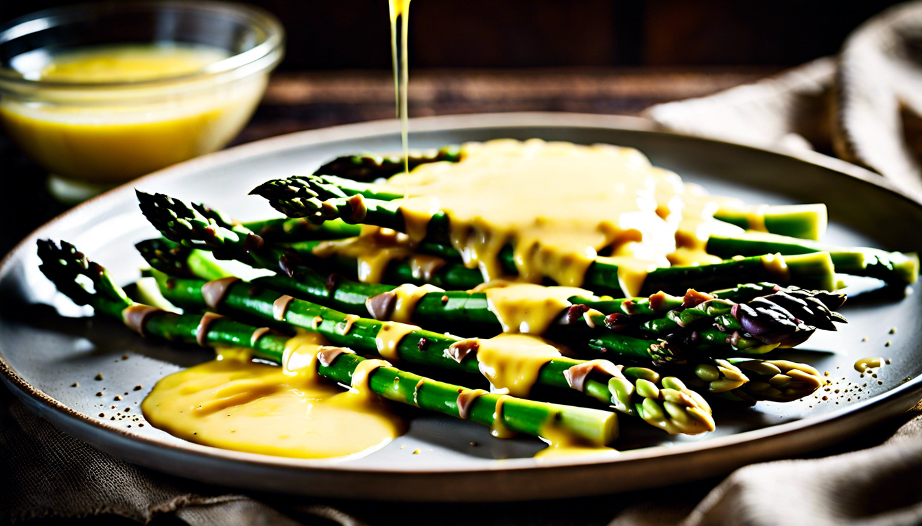 Grüner Spargel mit Sauce Hollandaise