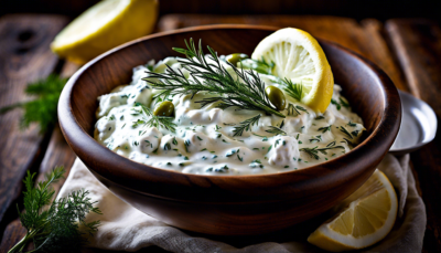 Frischer griechischer Tzatziki mit Dill - Tsatsiki